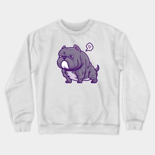 Cute Bulldog Muscular Cartoon Crewneck Sweatshirt